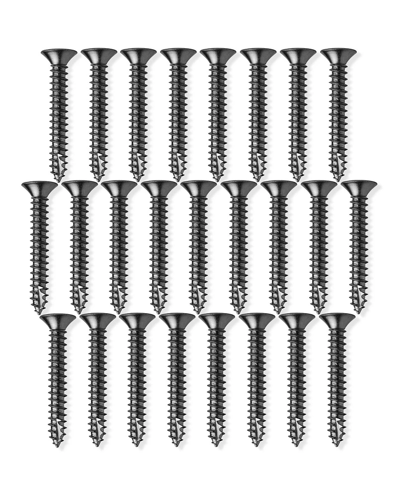 Cauldham Black Wood Screws #9 x 1-1/2 Inch for Door Hinges - 25 pack