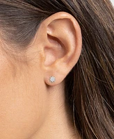 Giani Bernini Cubic Zirconia Flower Cluster Stud Earrings in Sterling Silver, Exclusively at Macy's