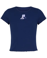 adidas Big Girls Short-Sleeve Cotton Baby Rib T-Shirt