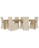 7pc Dining Set (Davie Rectangular Table & 6 Estby Chairs)