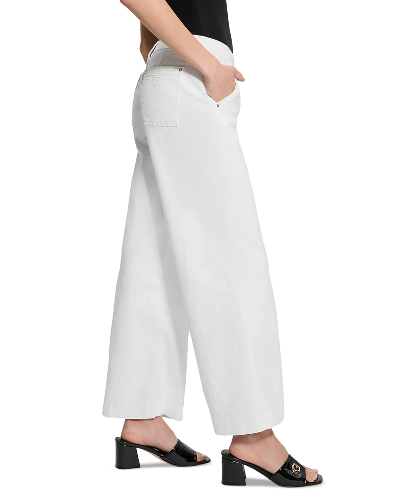Guess Women's Zoya Wide-Leg Cropped Jeans