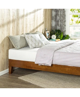 Slickblue Low Profile Wooden Platform Bed Frame for Modern Bedroom Style and Comfort