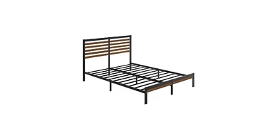 Slickblue Eco-Friendly Platform Bed Frame for Sustainable Bedroom Living