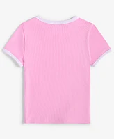 Epic Threads Big Girls Ribbed Ringer T-Shirt, Exclusively at Macy's