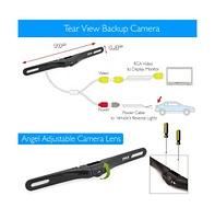 Pyle Car Camera & Rearview Mirror Display Kit, 7.4 Lcd, Night Vision, Backup Camera