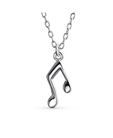 Bling Jewelry Tiny Dainty Eighth Music Notes Stud Earrings Pendant For Musician Women Teacher Student .925 Sterling Silver Jewelry Set