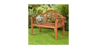 Slickblue FarmHome Folding 2 Seater Garden Eucalyptus Bench