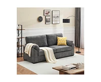 gaomon 80" Chenille Deep Seat Sofas for Living Room, Modern Upholstered Sofa- 3 Seater Sofa, Comfy Couch With Removable Pillows Apartment, Office,