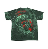 Aquaman Movie Boys Good And Evil (Front/Back Print) Short Sleeve Poly Crew Tee / T-Shirt