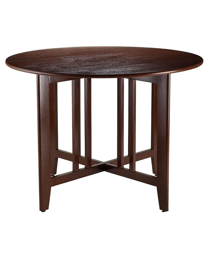 Slickblue Mission Style Round 42-inch Double Drop Leaf Dining Table