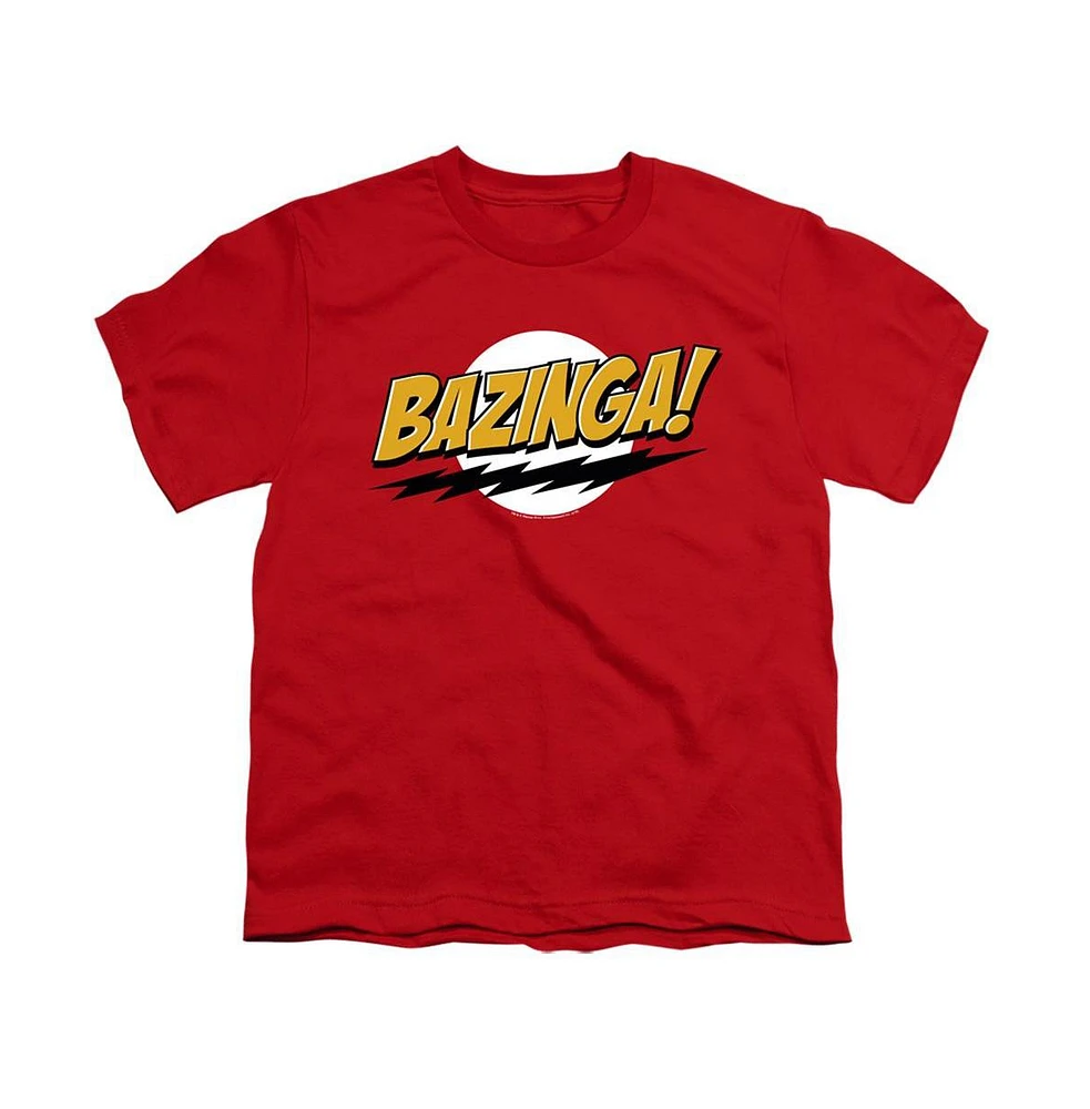 Big Bang Theory Boys Bazinga Short Sleeve Tee / T-Shirt