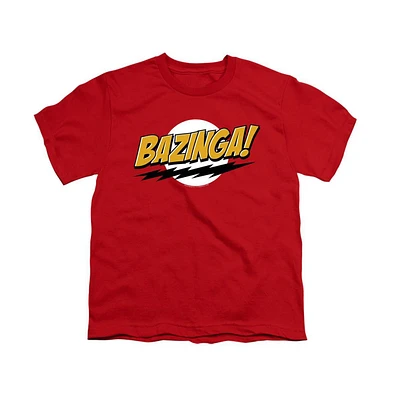 Big Bang Theory Boys Bazinga Short Sleeve Tee / T-Shirt