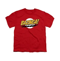 Big Bang Theory Boys Bazinga Short Sleeve Tee / T-Shirt