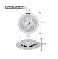 Pyle 5.25" Waterproof Rated Marine Speakers - Low-Profile Slim Style Speaker Pair, 180W