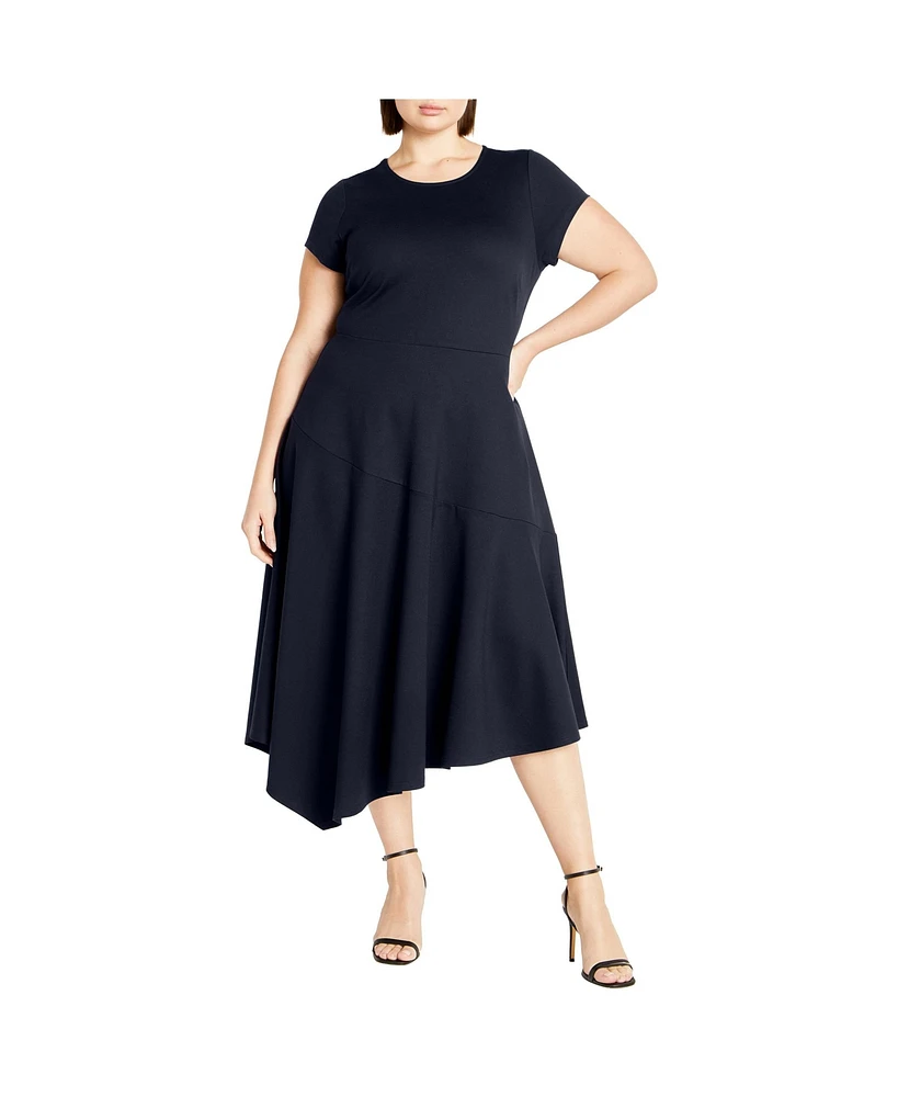 City Chic Plus Ponte Flare Dress