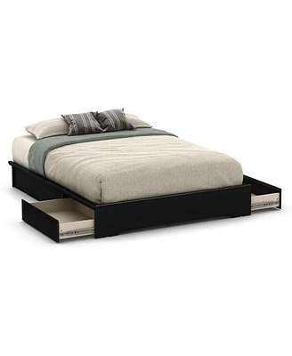 Slickblue Platform Bed Frame with Storage Drawers for Space-Saving Bedroom Organization