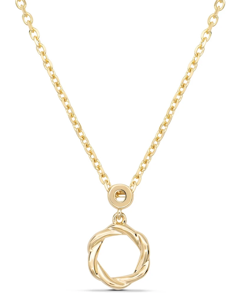 Devata Eternity Pendant Chain Necklace in 14K Gold, 16 in adj to 18 in