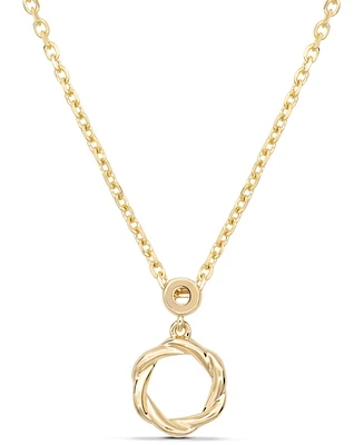 Devata Eternity Pendant Chain Necklace in 14K Gold, 16 in adj to 18 in