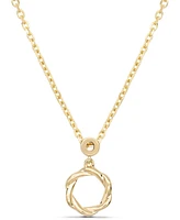 Devata Eternity Pendant Chain Necklace in 14K Gold, 16 in adj to 18 in