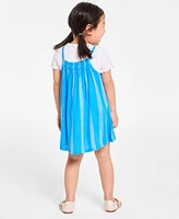 Epic Threads Toddler Girls T-Shirt & Striped Dress, 2 Piece Set, Exclusively at Macy's