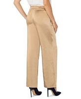 Liverpool Los Angeles Women's Belted Paper-Bag-Waist Wide-Leg Pants