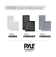 Pyle 5.25" Home In-Wall / Ceiling Speakers - 2-Way Stereo, 150W Max Power, Flush Mount, White