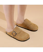 Aerothotic Atlas Fur Genuine Leather Lined Clogs for Women with Arch Support