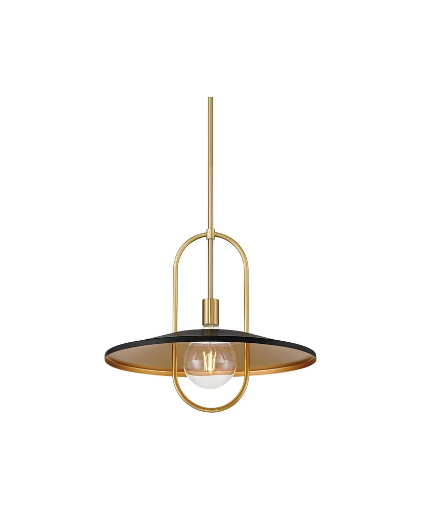 Possini Euro Design Bailey 19" Modern Pendant Ceiling Light Fixture Dining Room Over Table Kitchen Island Foyer Hanging Round Led Medium Black and Sof