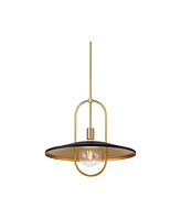 Possini Euro Design Bailey 19" Modern Pendant Ceiling Light Fixture Dining Room Over Table Kitchen Island Foyer Hanging Round Led Medium Black and Sof