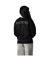 The Wild Collective Women's Black San Francisco 49ers Long Sleeve Knit Pullover Sweatshirt