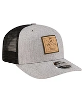 New Era Men's Heather Gray Columbus Crew 9SEVENTY Coolera Stretch-Snap Adjustable Hat