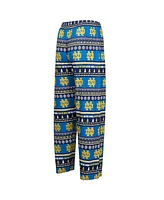 Concepts Sport Men's Navy Notre Dame Fighting Irish Swivel Long Sleeve T-Shirt Pants Sleep Set