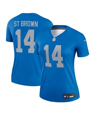 Nike Women's Amon-Ra St. Brown Blue Detroit Lions Alternate Legend Player Performance Jersey