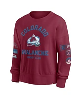 Fanatics Women's Burgundy Colorado Avalanche Go Team Pullover Sweatshirt