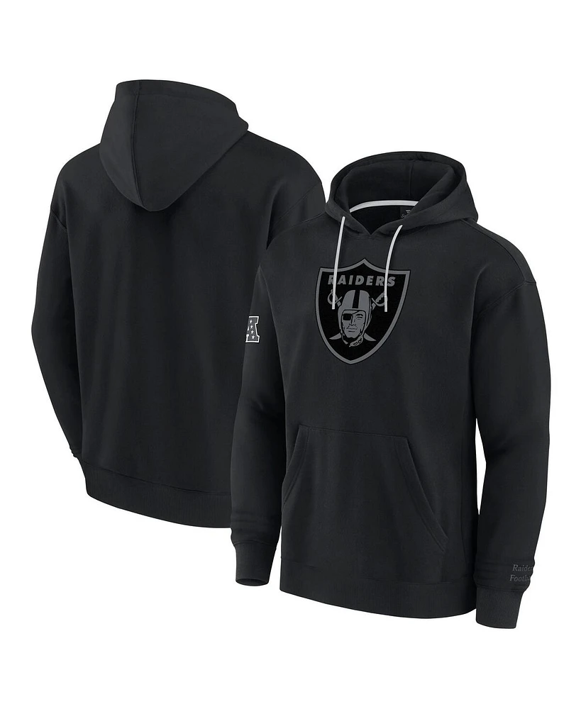 Fanatics Men's Black Las Vegas Raiders Elements Pace Fleece Pullover Hoodie