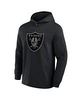 Fanatics Men's Black Las Vegas Raiders Elements Blaze Tri-Blend Long Sleeve Hoodie T-Shirt