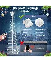 Yescom 6-Pack Christmas Spiral Light Kit Battery Powered 3/4/6 Feet Pre-Installed Led For Indoor Outdoor
