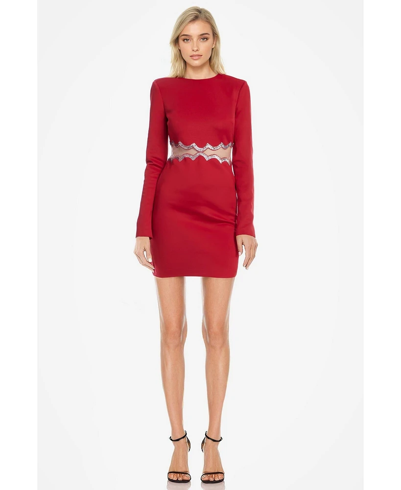 ONE33 Social Women's The Teagan | Sequined Cutout Mini Cocktail Dress