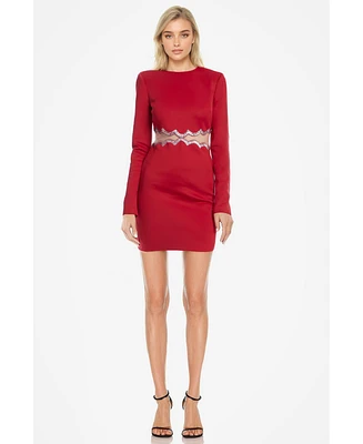 ONE33 Social Women's The Teagan | Sequined Cutout Mini Cocktail Dress