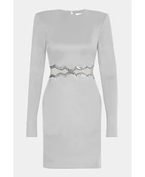 ONE33 Social Women's The Teagan | Sequined Cutout Black Mini Cocktail Dress