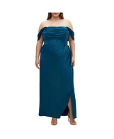 City Chic Plus Forbidden Love Maxi Dress