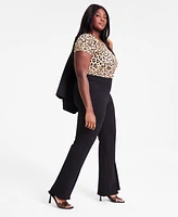 Bar Iii Trendy Plus High-Rise Pull-On Ponte Flare-Leg Pants, Exclusively at Macy's