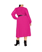 City Chic Plus Precious Pleat Dress