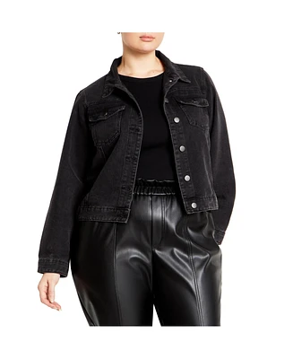 City Chic Plus Tia Denim Jacket