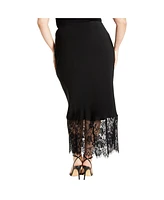 City Chic Plus Size Lace Hem Fay Skirt