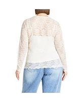 City Chic Plus Lace Selena Top