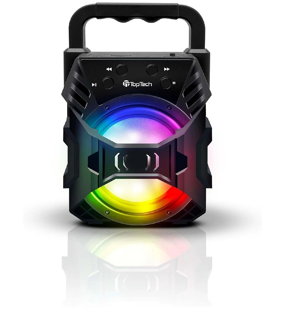 Toptech Blade-4 Bluetooth Party Speaker, 3" Woofer, Disco Lights