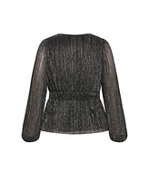 City Chic Plus Lilian Sparkle Top