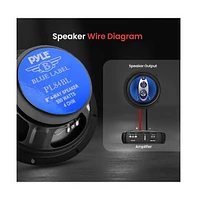 Pyle 8'' Four-Way Quadriaxial Speaker System, 500W, 4 Ohm, Blue (Pair)