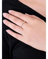 Devata Cable Link Ring in 14K Gold, Size 7, approx. 1.7 grams.